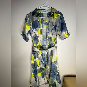 Jmclaughlin floral front tie dress shirt